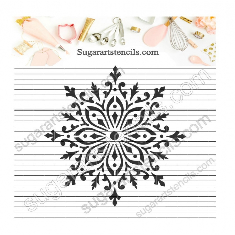 Snowflake cookie stencil NB2207