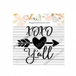 XOXO y'all cookie stencil...