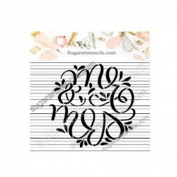 Wedding cookie stencil Mr...