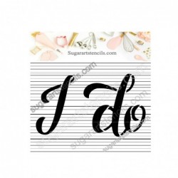 Wedding cookie stencil I do...