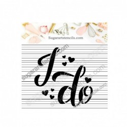 Wedding cookie stencil I do...