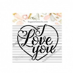 I love you cookie stencil...