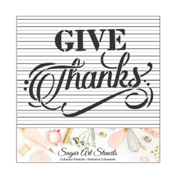 Give thanks cookie stencil...