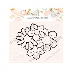 Flowers PYO cookie Stencil...