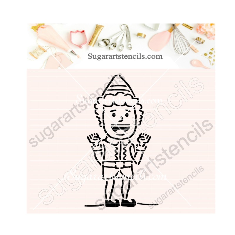 Christmas Buddy the elf PYO cookie Stencil SA00106