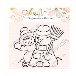 Winter Christmas snowman...