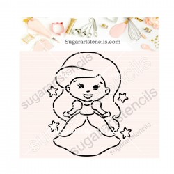 Princess PYO cookie Stencil...