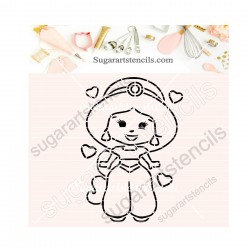 Princess PYO cookie Stencil...