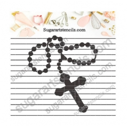 Rosary cookie stencil first...