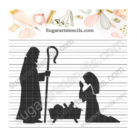 Nativity scene stencil LTW86