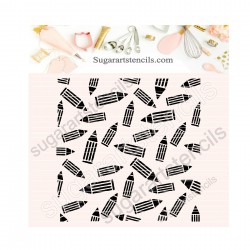 Pencil background cookie...
