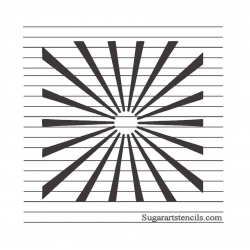 Burst cookie stencil...