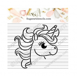 Unicorn PYO cookie Stencil...