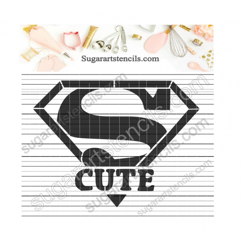 Super cute cookie stencil baby shower ST00198