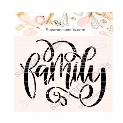 Family word cookie stencil...