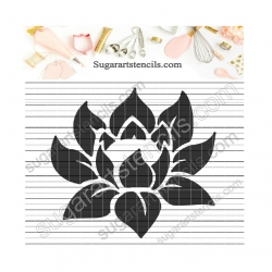 Lotus flower cookie stencil...
