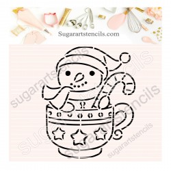 Christmas snowman in a mug...