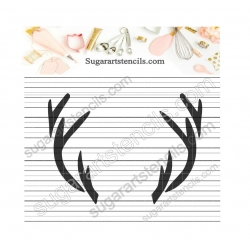 Deer antlers cookie stencil...