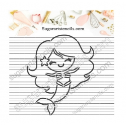 Mermaid PYO cookie stencil...