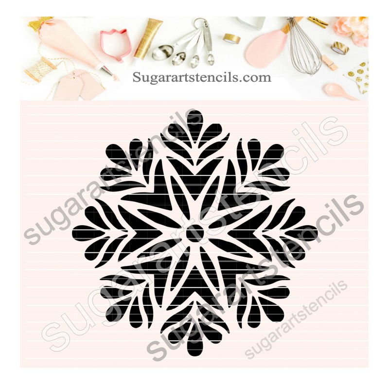 Snowflake cookie stencil SAJ00348