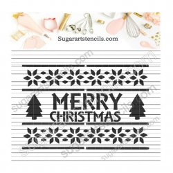 Merry Christmas stencil LTW67