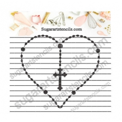 Rosary cookie stencil NB60086