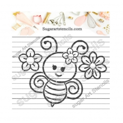 Bee PYO cookie Stencil...