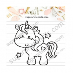 Unicorn PYO cookie Stencil...