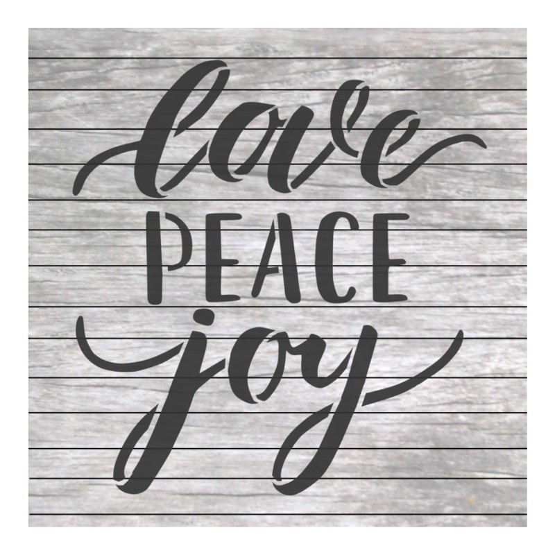 Love peace joy painting stencil CFT21