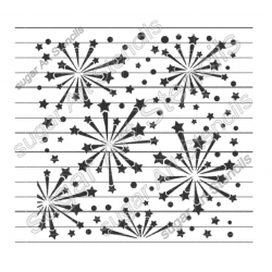 Firework cookie stencilç...