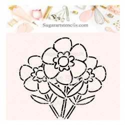 Flowers PYO cookie Stencil SV3