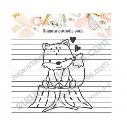 Fox PYO cookie stencil...
