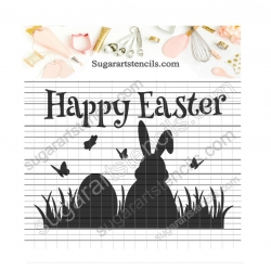 Happy Easter cookie stencil...