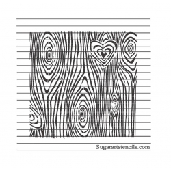 Wood grain heart stencil...