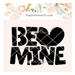 Be mine cookie stencil SV122
