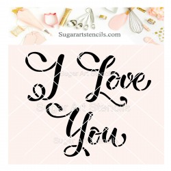 I love You cookie stencil...