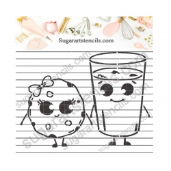 Milk and cookie PYO Stencil...