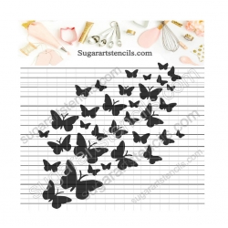 Butterflies cookie Stencil...