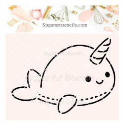 Narwhal PYO cookie Stencil...