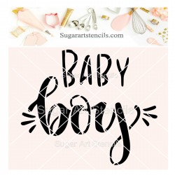 Baby boy cookie stencil...