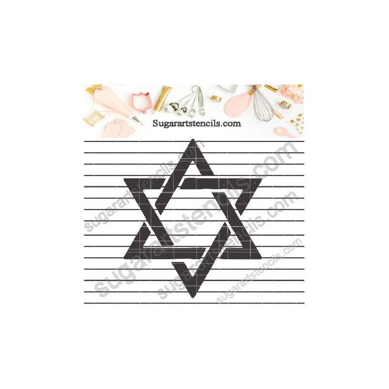 Jewish star of David cookie stencil Hanukkah Jewish celebration