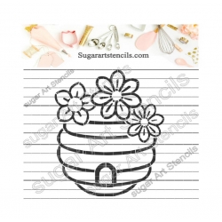 Beehive PYO cookie Stencil...