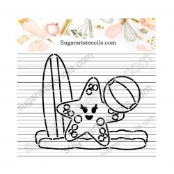 Starfish Summer PYO cookie...