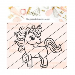 Unicorn PYO cookie Stencil...