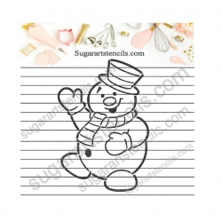 PYO cookie Stencil snowman...