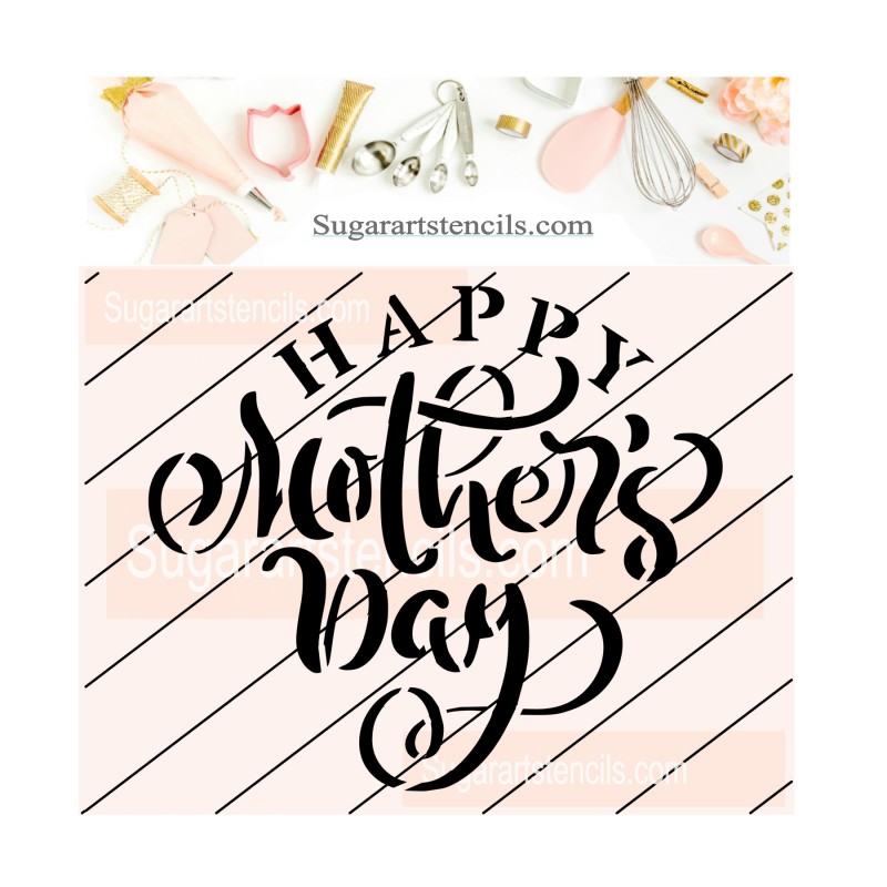 Happy Mother's day cookie stencil JB39