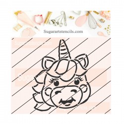 Unicorn PYO cookie Stencil...