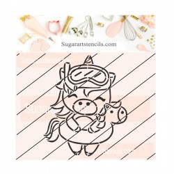 Unicorn PYO cookie Stencil...