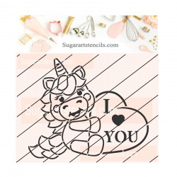 Unicorn PYO cookie Stencil...